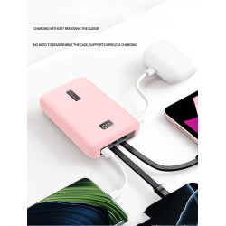 FTRONGRT Coque Compatible avec Anker Zolo 20000mAh 30W Power Bank, Étanche à la Poussière, Anti-Chute, Silicone Étui de Protecti