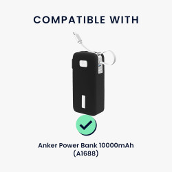 kwmobile Coque Compatible avec Anker Power Bank 10000mAh (A1688) Coque - Housse de Protection en Silicone pour Power Bank Batter