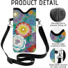 GLOBLELAND Étui de téléphone Portable Mandala Flowers en Nylon, Motif Fleurs de Datura, 7.1,3.9 x (5) cm, Antichoc, Universel, a