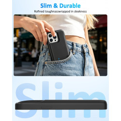 Coque de protection pour iPhone 13 Pro/14 Pro (6,1", 8500 mAh), fine et rechargeable, étui de protection portable avec batterie,
