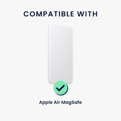 kwmobile Coque Compatible avec Apple Air MagSafe Coque - Housse de Protection en Silicone pour Power Bank Batterie Externe - Noi