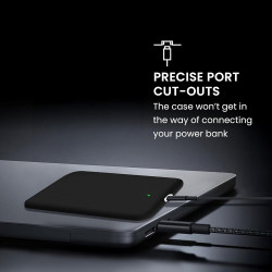 kwmobile Coque Compatible avec Apple Air MagSafe Coque - Housse de Protection en Silicone pour Power Bank Batterie Externe - Noi