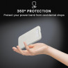 kwmobile Coque Compatible avec Apple Air MagSafe Coque - Housse de Protection en Silicone pour Power Bank Batterie Externe - Bla
