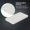 kwmobile Coque Compatible avec Apple Air MagSafe Coque - Housse de Protection en Silicone pour Power Bank Batterie Externe - Bla