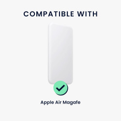 Kwmobile coque compatible avec apple air magsafe coque - housse de protection en silicone pour power bank batterie externe - ora