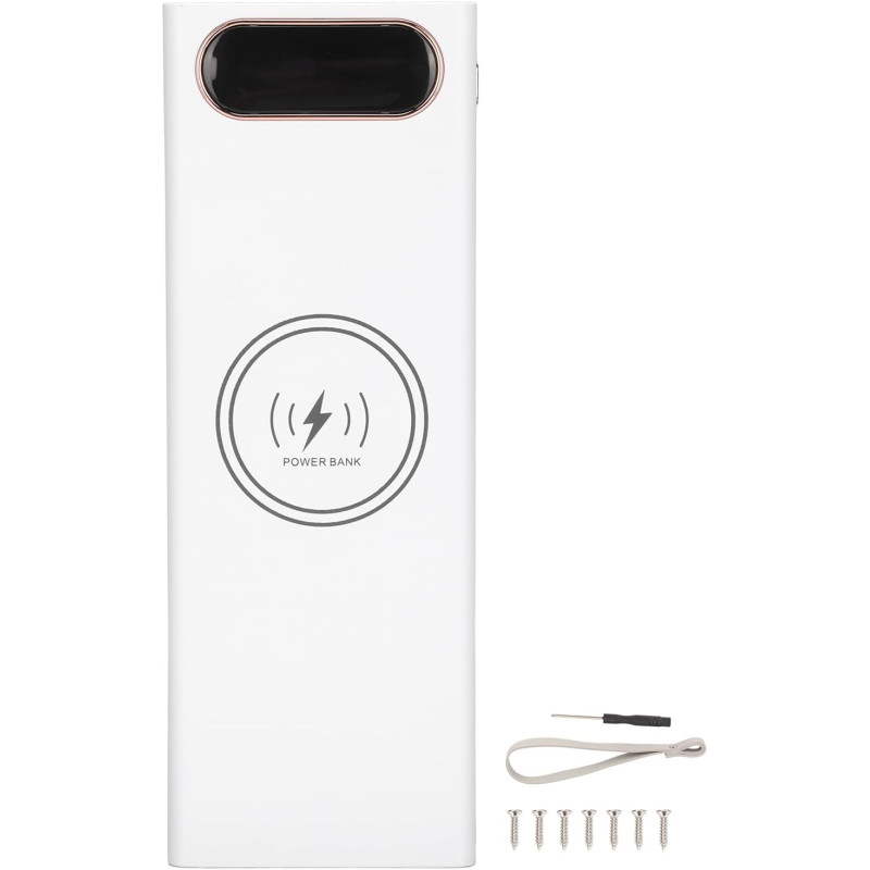 Qqmora Boîtier de Batterie QC 20x18650, Charge Rapide, Batterie Externe pour Téléphones Mobiles, avec écran LCD, pour Activités 