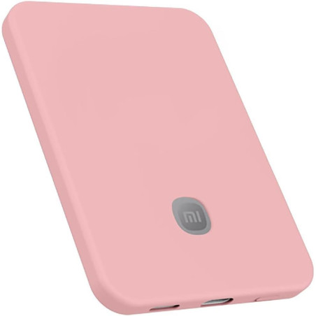 GIOPUEY Étuis Compatible avec Xiaomi Ultrathin Magnetic Power Bank 5000 15W, Coque Silicone, Poids léger, Antichoc, Portable - R