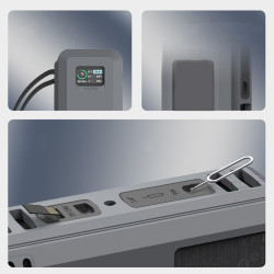 Coque de protection en silicone pour batterie externe Anker 737 avec poignée portable, souple et agréable pour la peau, compatib