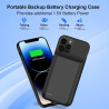 Coque batterie 13800 mAh pour iPhone 13 Pro Max/14 Pro Max/12 Pro Max 6,7", coque de charge rechargeable haute capacité avec pro