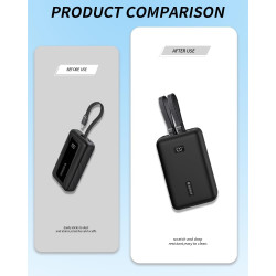 Étui de protection pour Anker Zolo Powerbank 20 000 mAh 30 W Chargeur haute vitesse | Coque en silicone yystao entièrement fermé