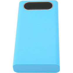 Yctze Étui de Batterie Externe DIY 6X avec écran LCD, Double USB pour Téléphones, Léger et Portable, Bleu