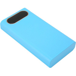 Yctze Étui de Batterie Externe DIY 6X avec écran LCD, Double USB pour Téléphones, Léger et Portable, Bleu