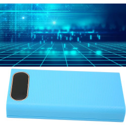 Yctze Étui de Batterie Externe DIY 6X avec écran LCD, Double USB pour Téléphones, Léger et Portable, Bleu