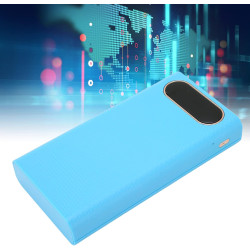 Yctze Étui de Batterie Externe DIY 6X avec écran LCD, Double USB pour Téléphones, Léger et Portable, Bleu