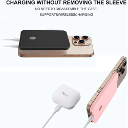 Lemxiee Coque pour Xiaomi Ultrathin Magnetic Power Bank Case Accessoires Ultra-Mince Silicone Flexible Coque