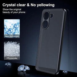Lemxiee Cover pour Xiaomi POCO X7 Pro 5G Coque,Anti-Empreinte/Antidérapant/Anti-Chute Silicone Souple + Acrylique givré Coque po