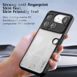 Lemxiee Case pour Nothing Phone 3 Coque en Anti-Empreinte/Antidérapant/Anti-Chute Silicone Flexible + Acrylique dépoli