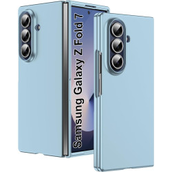 Lemxiee Coque pour Samsung Galaxy Z Fold 7 Case en Ultra-Mince & Acrylique Bleu Coque