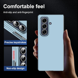 Lemxiee Coque pour Samsung Galaxy Z Fold 7 Case en Ultra-Mince & Acrylique Bleu Coque