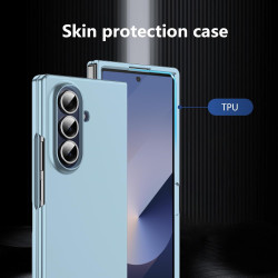 Lemxiee Coque pour Samsung Galaxy Z Fold 7 Case en Ultra-Mince & Acrylique Bleu Coque