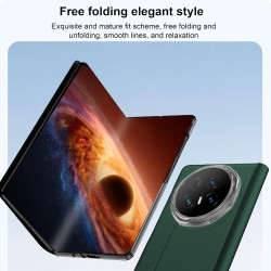 Lemxiee Coque pour Honor Magic V6 Case en Béquille & Fenêtre de visualisation Coque Cuir PU
