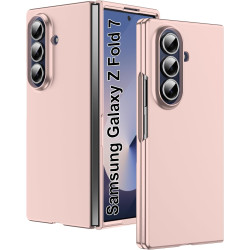 Lemxiee Coque pour Samsung Galaxy Z Fold 7 Case en Ultra-Mince & Acrylique Rose Coque