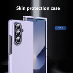 Lemxiee Coque pour Samsung Galaxy Z Fold 7 Case en Ultra-Mince & Acrylique Violet Coque