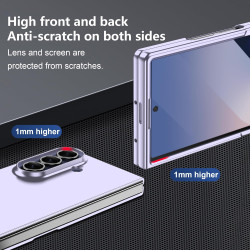 Lemxiee Coque pour Samsung Galaxy Z Fold 7 Case en Ultra-Mince & Acrylique Violet Coque