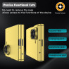 Lemxiee Coque pour Samsung Galaxy Z Fold 7 Case en Ultra-Mince & Acrylique Jaune Coque