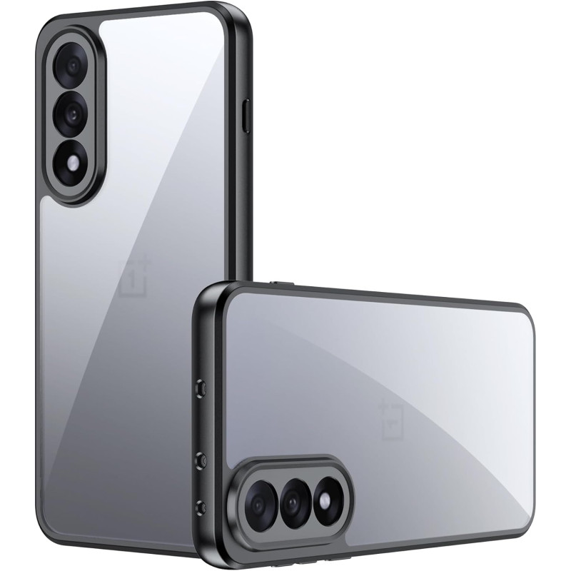 Lemxiee Case pour OnePlus Nord 5 Coque en Anti-Empreinte & Antidérapant & Anti-Chute Silicone Flexible + Acrylique Transparent