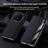 Lemxiee Coque pour Honor Magic V6 Case en Béquille & Fenêtre de visualisation Coque Cuir PU