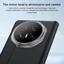 Lemxiee Coque pour Honor Magic V6 Case en Béquille & Fenêtre de visualisation Coque Cuir PU