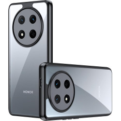Lemxiee Case pour Honor Magic 7 Lite Coque en Anti-Empreinte & Antidérapant & Anti-Chute Silicone Flexible + Acrylique Transpare