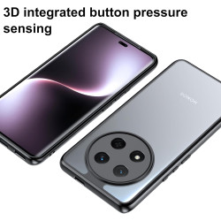 Lemxiee Case pour Honor Magic 7 Lite Coque en Anti-Empreinte & Antidérapant & Anti-Chute Silicone Flexible + Acrylique Transpare