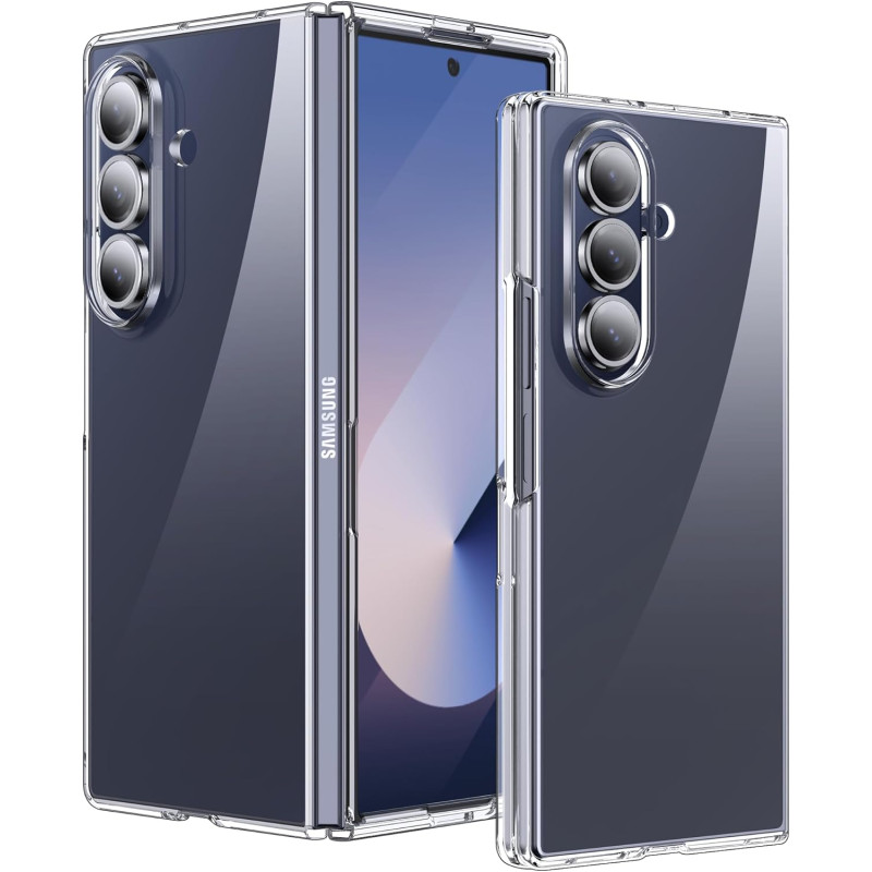Lemxiee Coque pour Samsung Galaxy Z Fold 7 Case en Ultra-Mince & Acrylique Transparent Coque