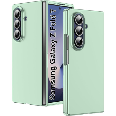 Lemxiee Coque pour Samsung Galaxy Z Fold 7 Case en Ultra-Mince & Acrylique Vert Coque