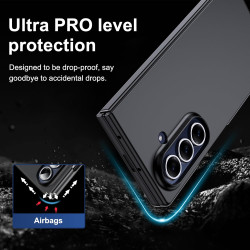Lemxiee Coque pour Samsung Galaxy Z Fold 7 Case en Ultra-Mince & Acrylique Noir Coque