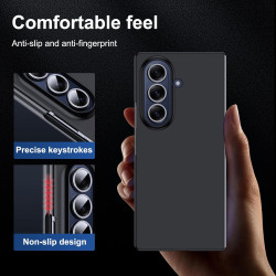 Lemxiee Coque pour Samsung Galaxy Z Fold 7 Case en Ultra-Mince & Acrylique Noir Coque