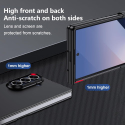 Lemxiee Coque pour Samsung Galaxy Z Fold 7 Case en Ultra-Mince & Acrylique Noir Coque