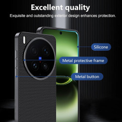 Lemxiee Coque Magnétique pour Vivo X300 Ultra Case avec Metal Buttons & Metal Lens Protective Frame,Compatible avec MagSafe Coqu