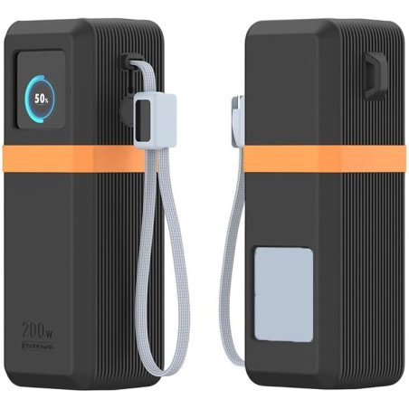 Coque de protection en silicone pour batterie externe uvert 200 w 25000 mah, étui antidérapant avec design anti-chocs, découpes 