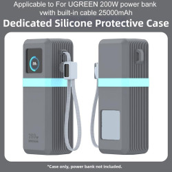 Coque de protection en silicone pour batterie externe uvert 200 w 25000 mah, étui antidérapant avec design anti-chocs, découpes 