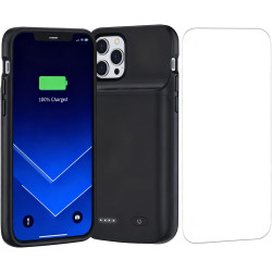 Coque de batterie pour iPhone 12/12Pro, MIGAFEI améliorée, 13800 mAh, ultra mince, portable, étui de chargement intelligent, com