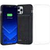 Coque de batterie pour iPhone 12/12Pro, MIGAFEI améliorée, 13800 mAh, ultra mince, portable, étui de chargement intelligent, com