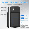 Coque de batterie pour iPhone 12/12Pro, MIGAFEI améliorée, 13800 mAh, ultra mince, portable, étui de chargement intelligent, com
