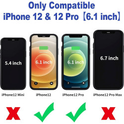 Coque de batterie pour iPhone 12/12Pro, MIGAFEI améliorée, 13800 mAh, ultra mince, portable, étui de chargement intelligent, com