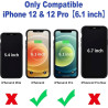 Coque de batterie pour iPhone 12/12Pro, MIGAFEI améliorée, 13800 mAh, ultra mince, portable, étui de chargement intelligent, com