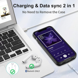 Coque de batterie pour iPhone 12/12Pro, MIGAFEI améliorée, 13800 mAh, ultra mince, portable, étui de chargement intelligent, com