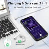 Coque de batterie pour iPhone 12/12Pro, MIGAFEI améliorée, 13800 mAh, ultra mince, portable, étui de chargement intelligent, com