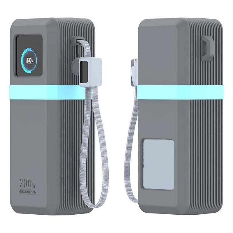 S coque de protection en silicone pour batterie externe uvert 200 w, coque antidérapante et antichoc pour chargeur portable 25 0